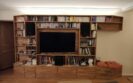 Bibliothèque TV en chêne massif