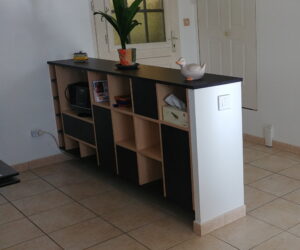 Commode d'entrée noire